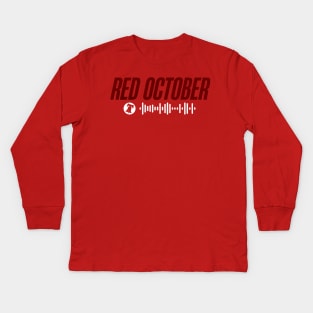 Red October Shirt with Spotify Code that plays "Dancing on my Own" Calum Scott (Tiesto Remix) - Philadelphia Phillies Anthem Kids Long Sleeve T-Shirt